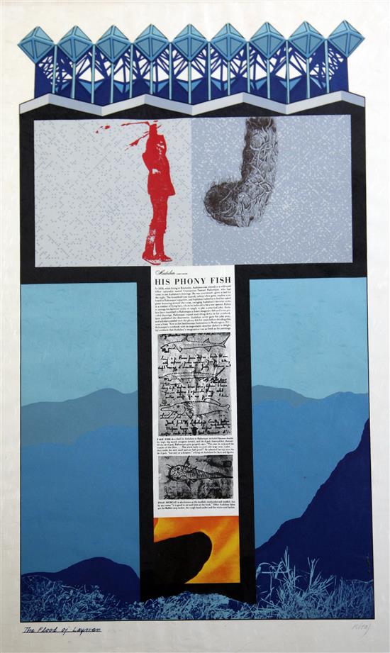 Ronald Kitaj (1932-2007) The Flood of Layman, 1965, 33 x 22in.
